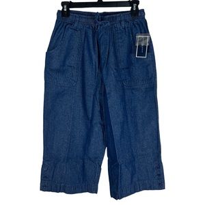 Karen Scott Size Petite Medium Straight Leg High Rise Jean pants dark wash NWT